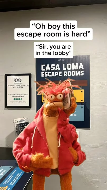 A captivating collection of images showcasing the diverse escape rooms and thematic settings available at Casa Loma.